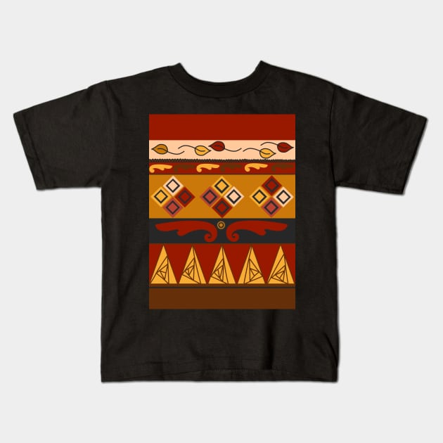 Ethnic Pattern Kids T-Shirt by panco